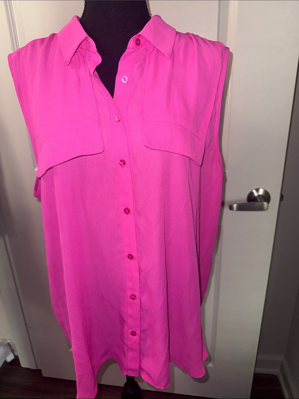 Pink Button Up Top